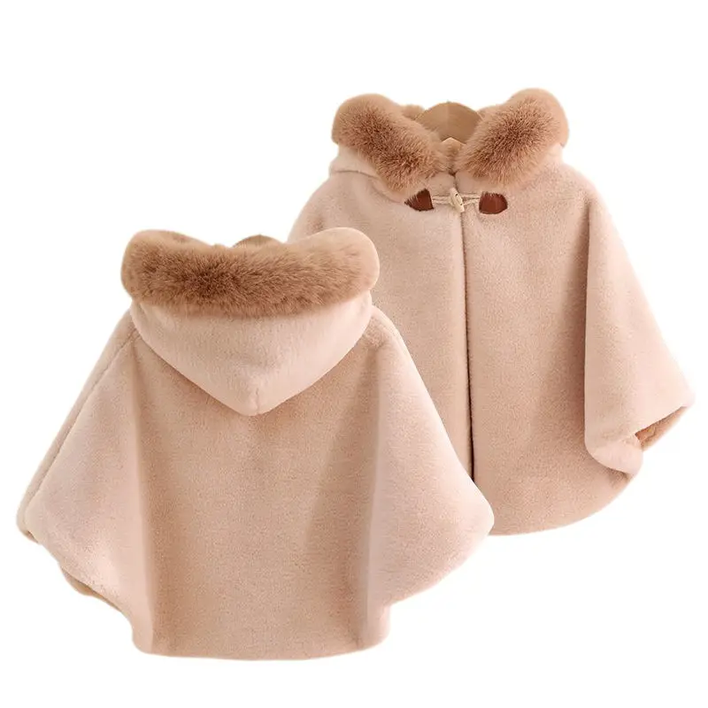 Baby Velvet Fur Cloak Newborn Autumn Winter Shawl - Image 8