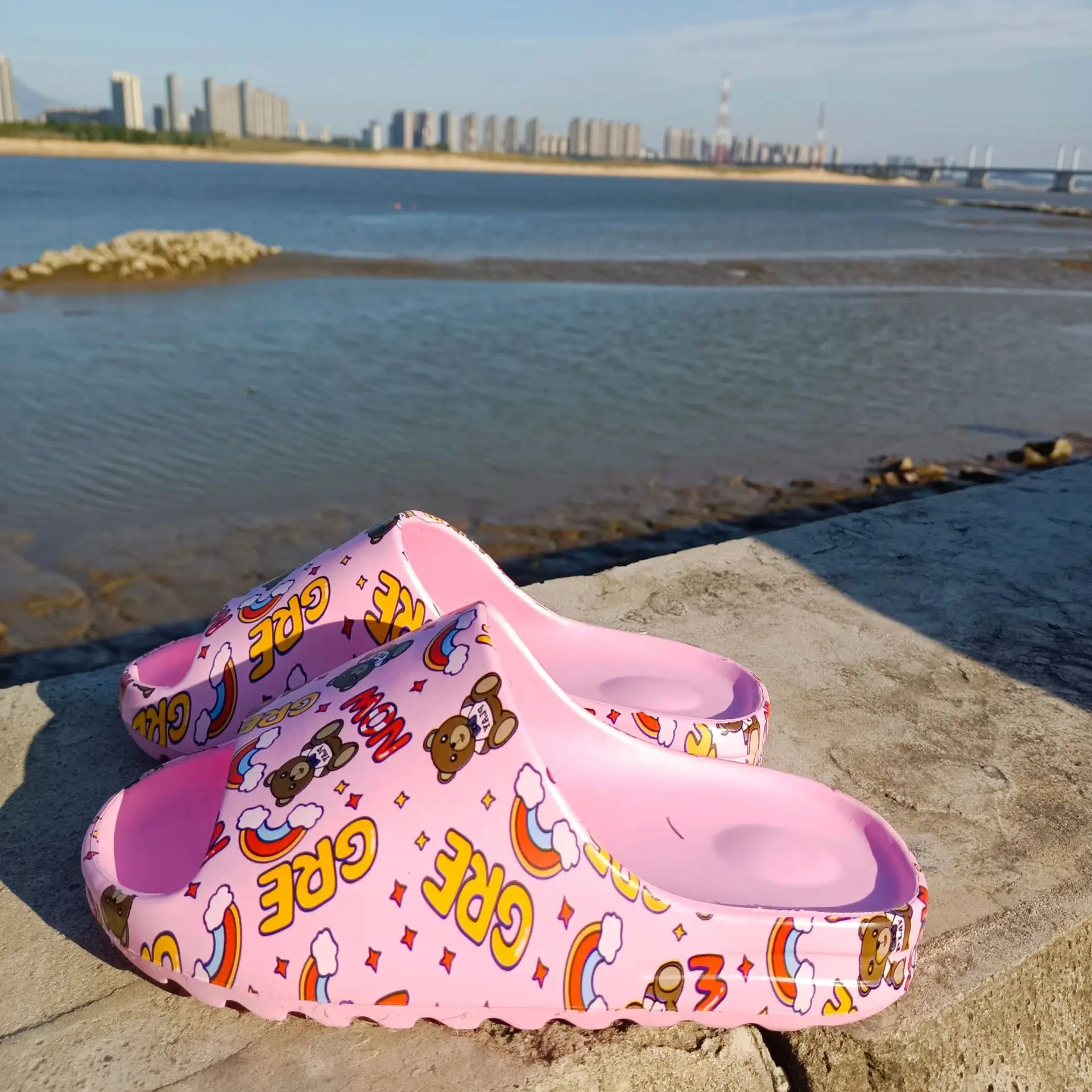 Candy-Colored Coconut Sandals for Girls