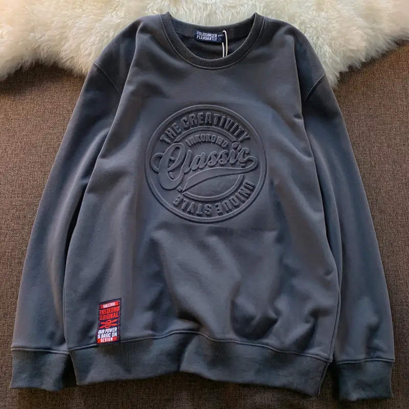 Men Red Three-Dimensional Crewneck Sweatshirt — feature 11
