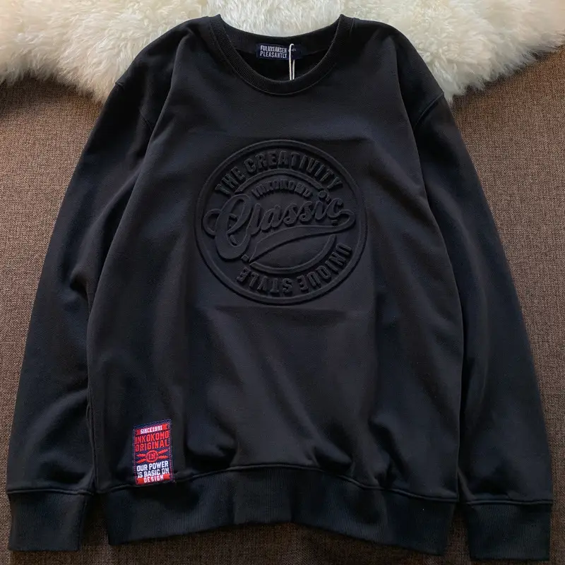 Men Red Three-Dimensional Crewneck Sweatshirt — feature 13