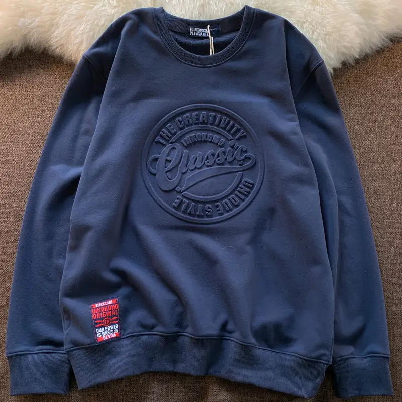 Men Red Three-Dimensional Crewneck Sweatshirt — feature 5