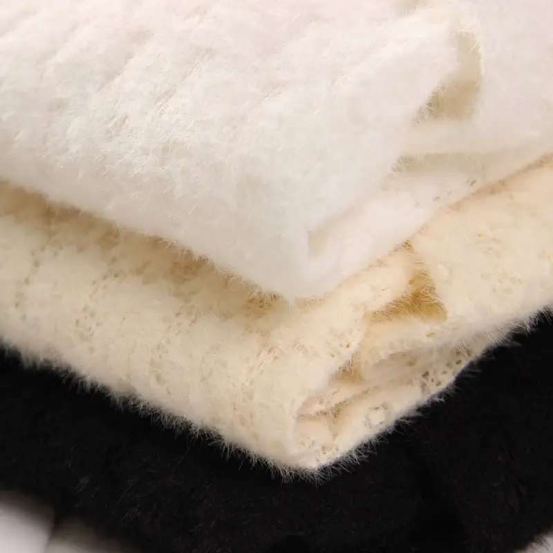 Women's White Fleece Lace Shirt for Winter Autumn - Image 9