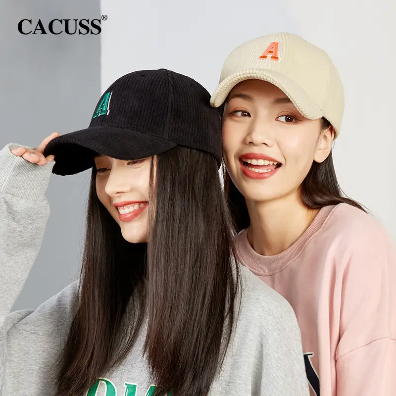 Women's Warm Beaded Cap with Letter Design for Autumn Winter