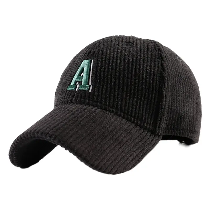 Women's Warm Beaded Cap with Letter Design for Autumn Winter