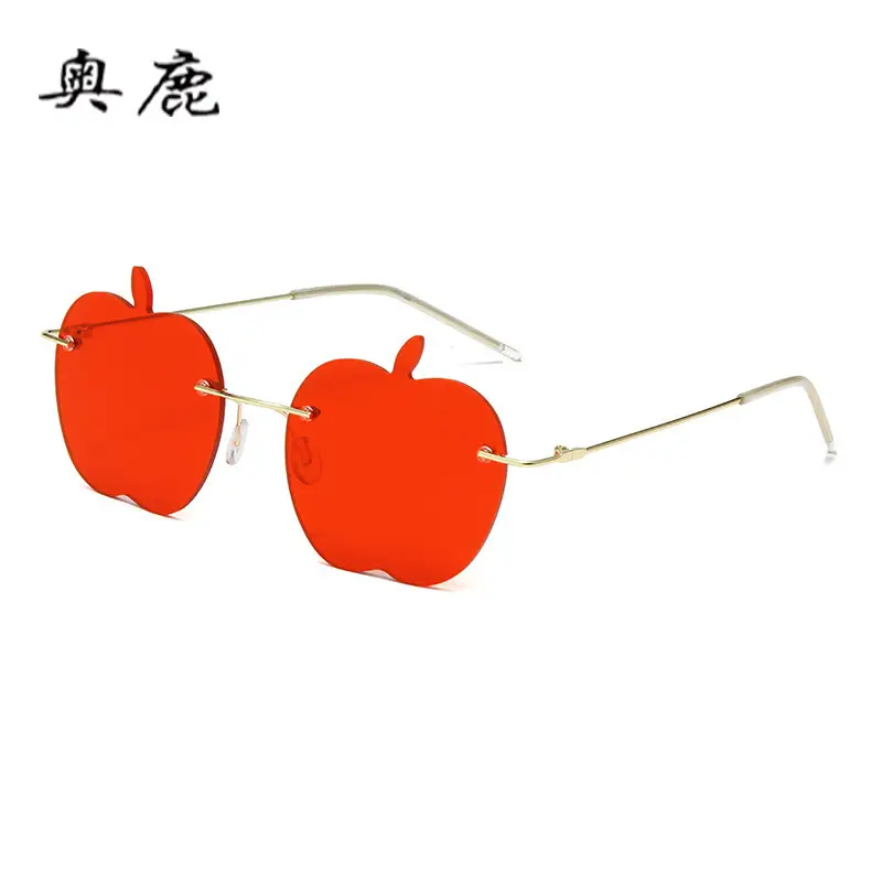 Women Apple Shape Sunglasses Pink 2026 - Image 8