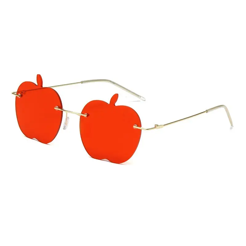 Women Apple Shape Sunglasses Pink 2026
