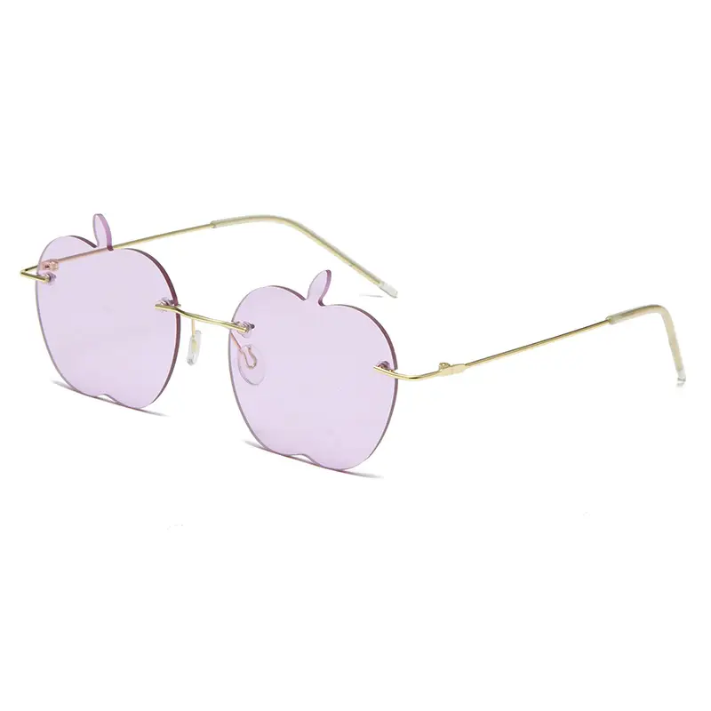 Women Apple Shape Sunglasses Pink 2026 - Image 5
