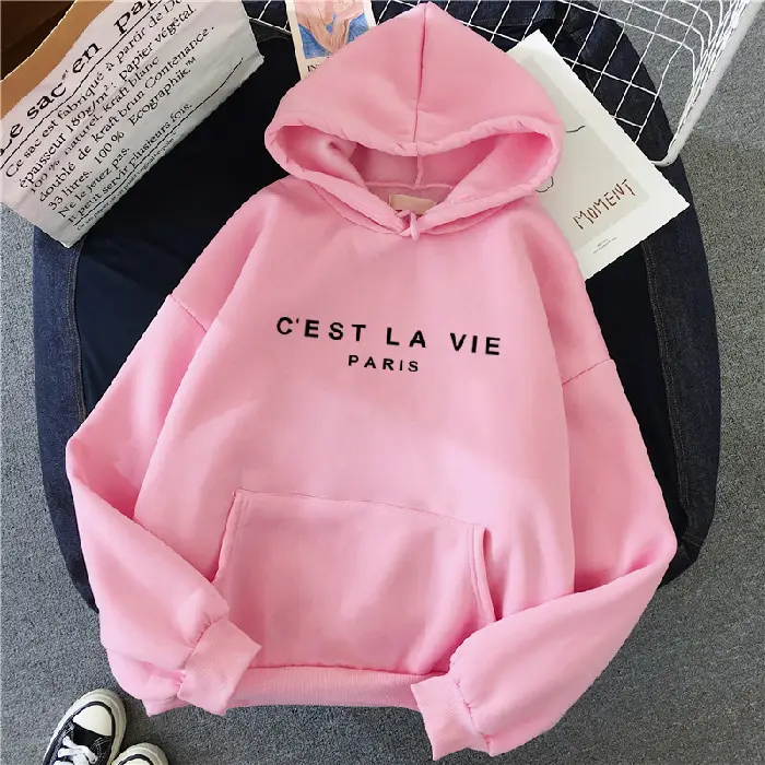 Pink Hooded Vests for Women 2024 Winter Warm Loose Fit — feature 5
