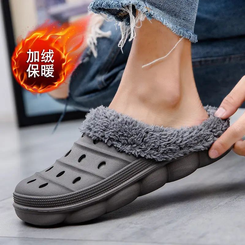 Women Fleece Lined Cave Shoes Black Warm Winter - Image 3