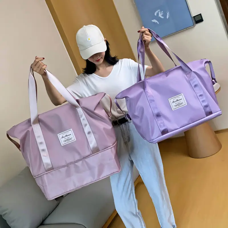 Women's Light Purple Travel Bag Large Capacity - Image 12