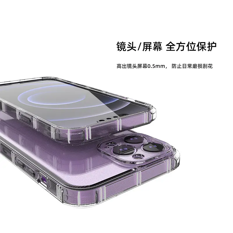 Transparent iPhone 13 Pro Max Anti-Drop Case with Anti-Fingerprint - Image 3