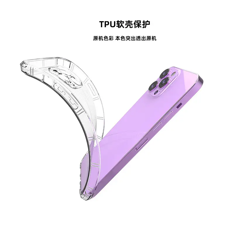 Transparent iPhone 13 Pro Max Anti-Drop Case with Anti-Fingerprint - Image 4