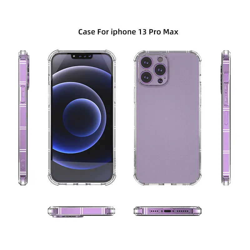 Transparent iPhone 13 Pro Max Anti-Drop Case with Anti-Fingerprint - Image 5