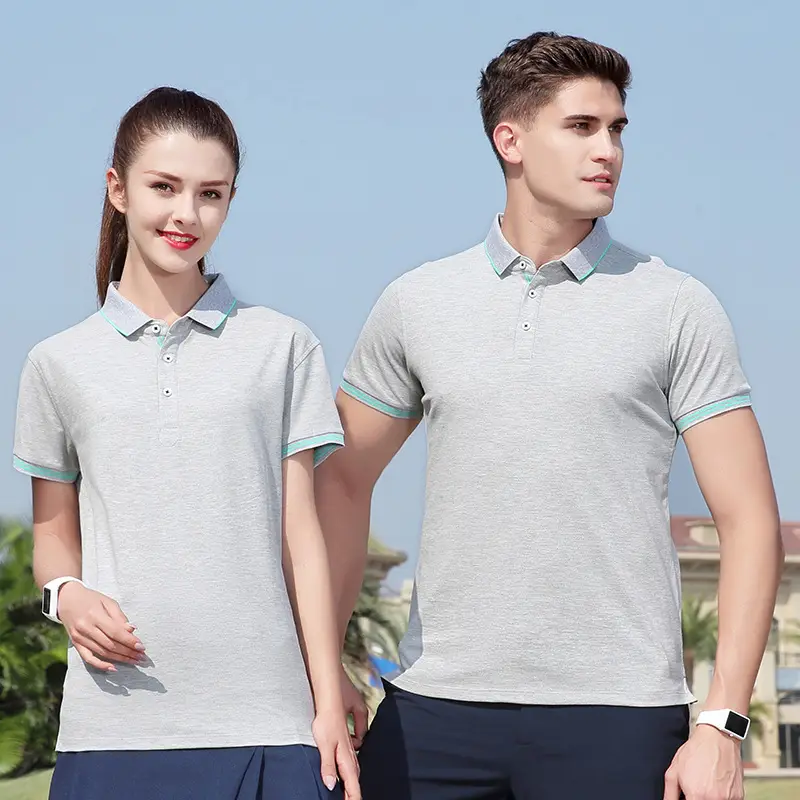 Men Women Orange Polo T-Shirt Short Sleeve - Image 13