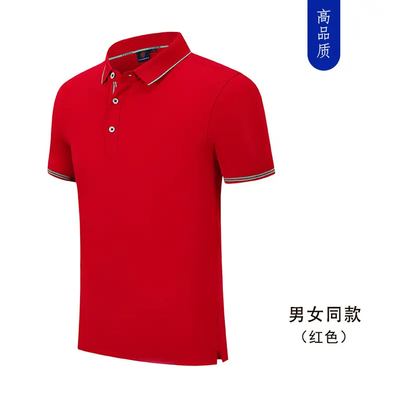 Men Women Orange Polo T-Shirt Short Sleeve - Image 7