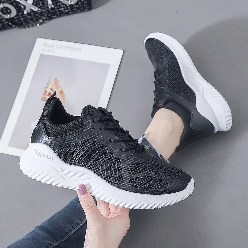Running Shoes for Women 2026 Autumn New Style Fly-Knit Korean Version Versatile White Sneakers Student Casual Sports Shoes for Women - Image 6