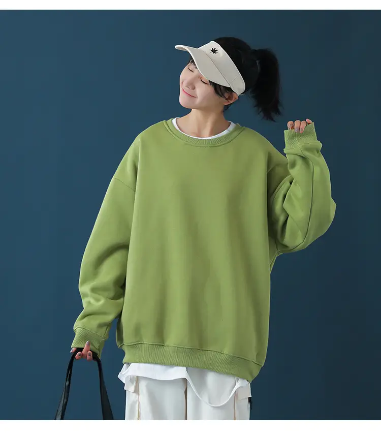 Men Black Loose Sweatshirt Jacket Large — feature 15