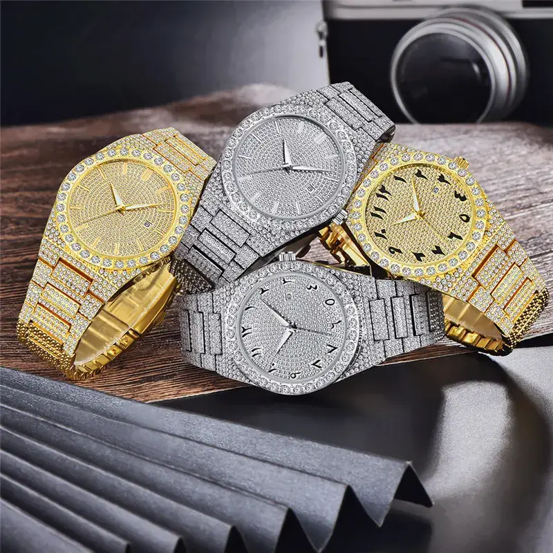 Hip-hop Gold Diamond Watch for Men - Image 10