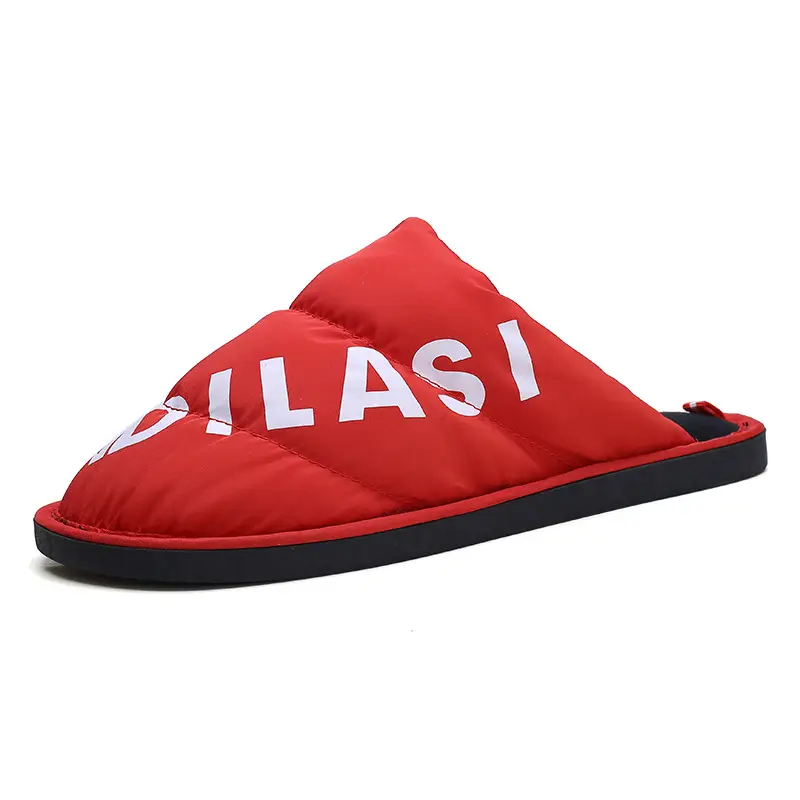 New couple cotton slippers women's winter down waterproof confinement shoes fleece-lined warm home indoor men's cotton shoes - Image 8