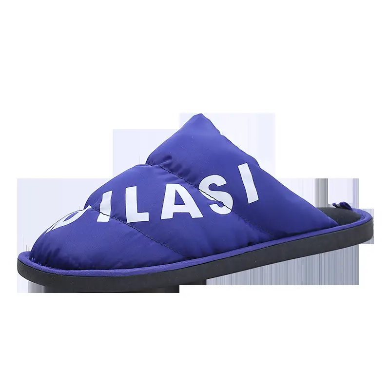 New couple cotton slippers women's winter down waterproof confinement shoes fleece-lined warm home indoor men's cotton shoes - Image 3