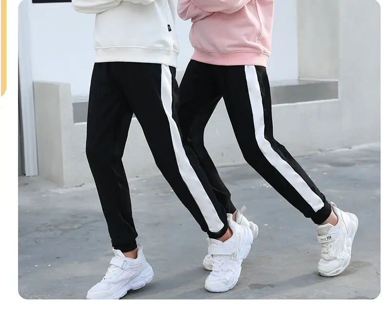 Boys Sweatpants Pink Striped Large Size — feature 16