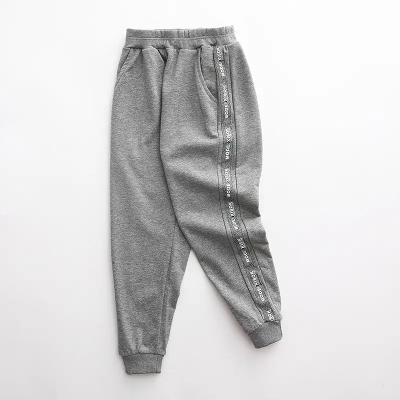 Boys Sweatpants Pink Striped Large Size - Image 2