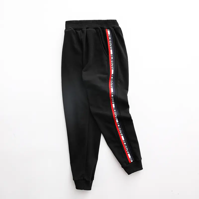 Boys Sweatpants Pink Striped Large Size - Image 5