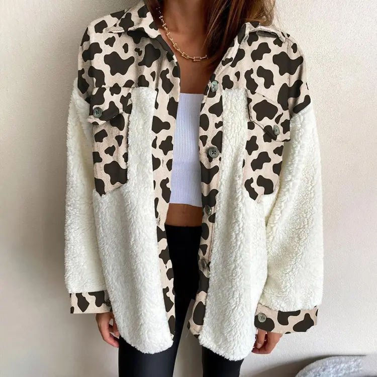 2021 Plaid Plush Single Breasted Cardigan for Women - Image 5