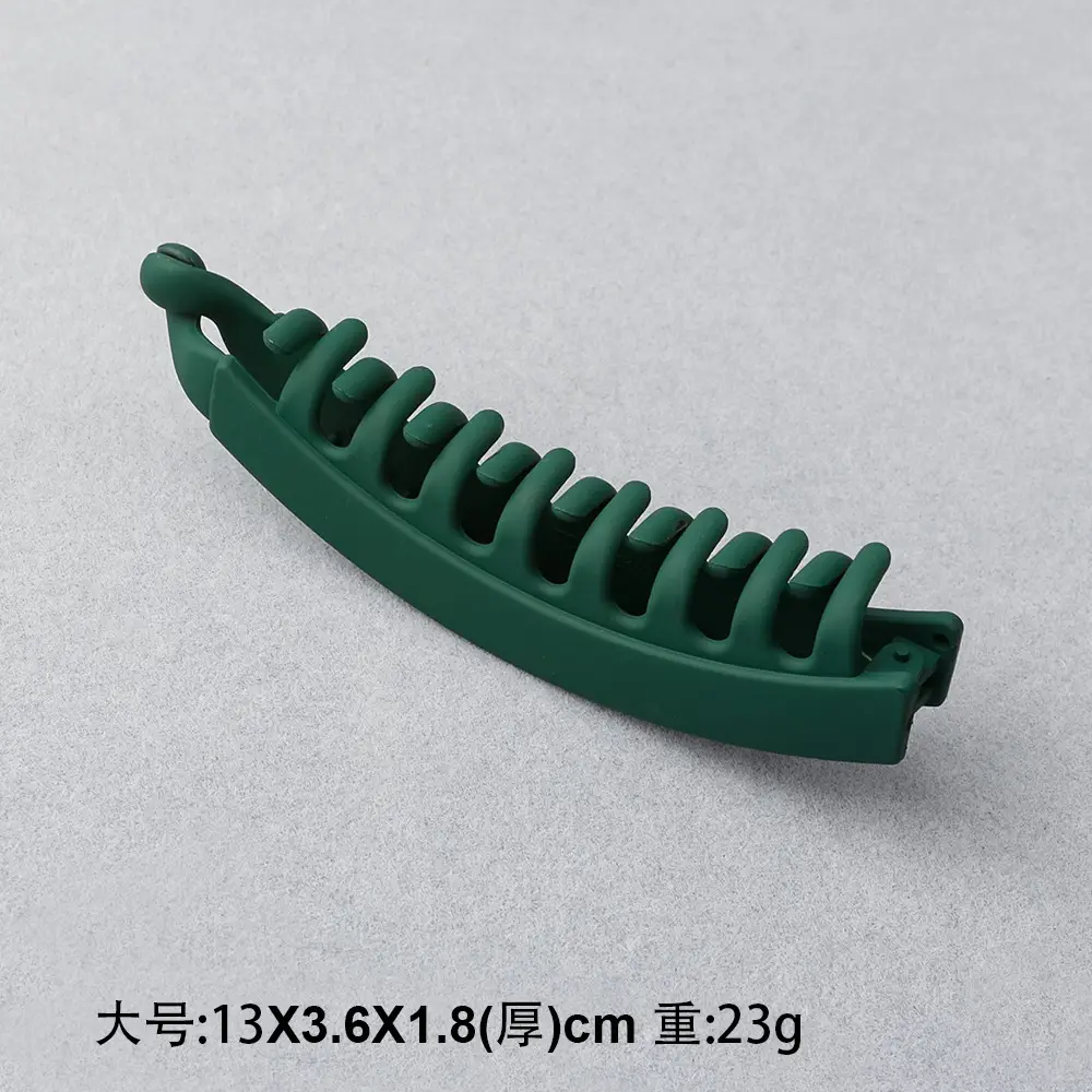 Frosted Toothed Hair Clip Dark Green 23g - Image 12