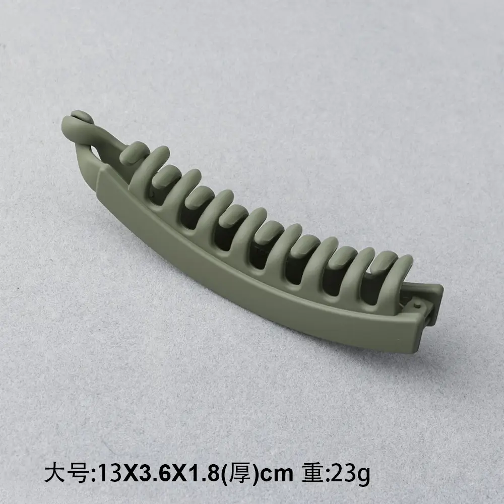 Frosted Toothed Hair Clip Dark Green 23g - Image 6