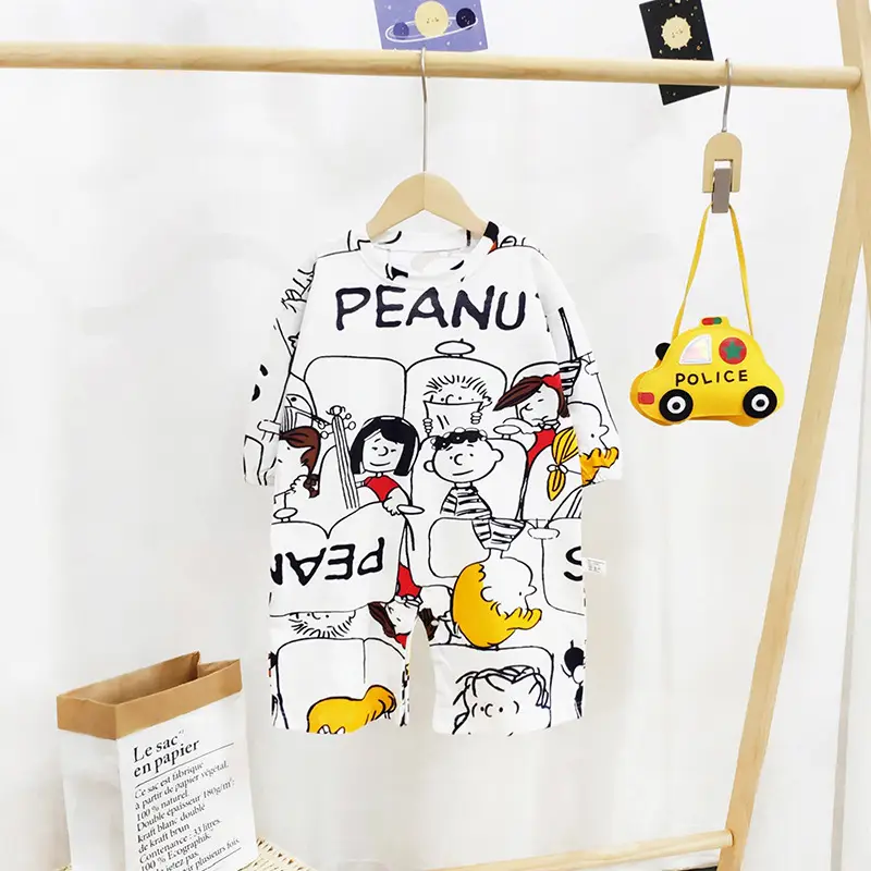 Boys Cotton Long Sleeve Cartoon Pajamas