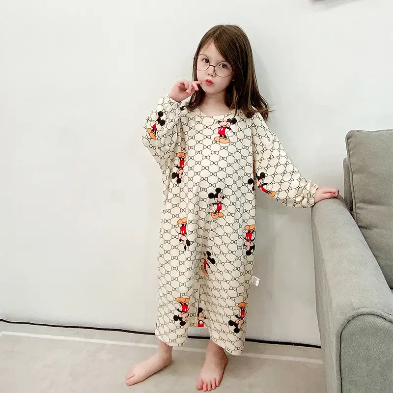 Boys Cotton Long Sleeve Cartoon Pajamas
