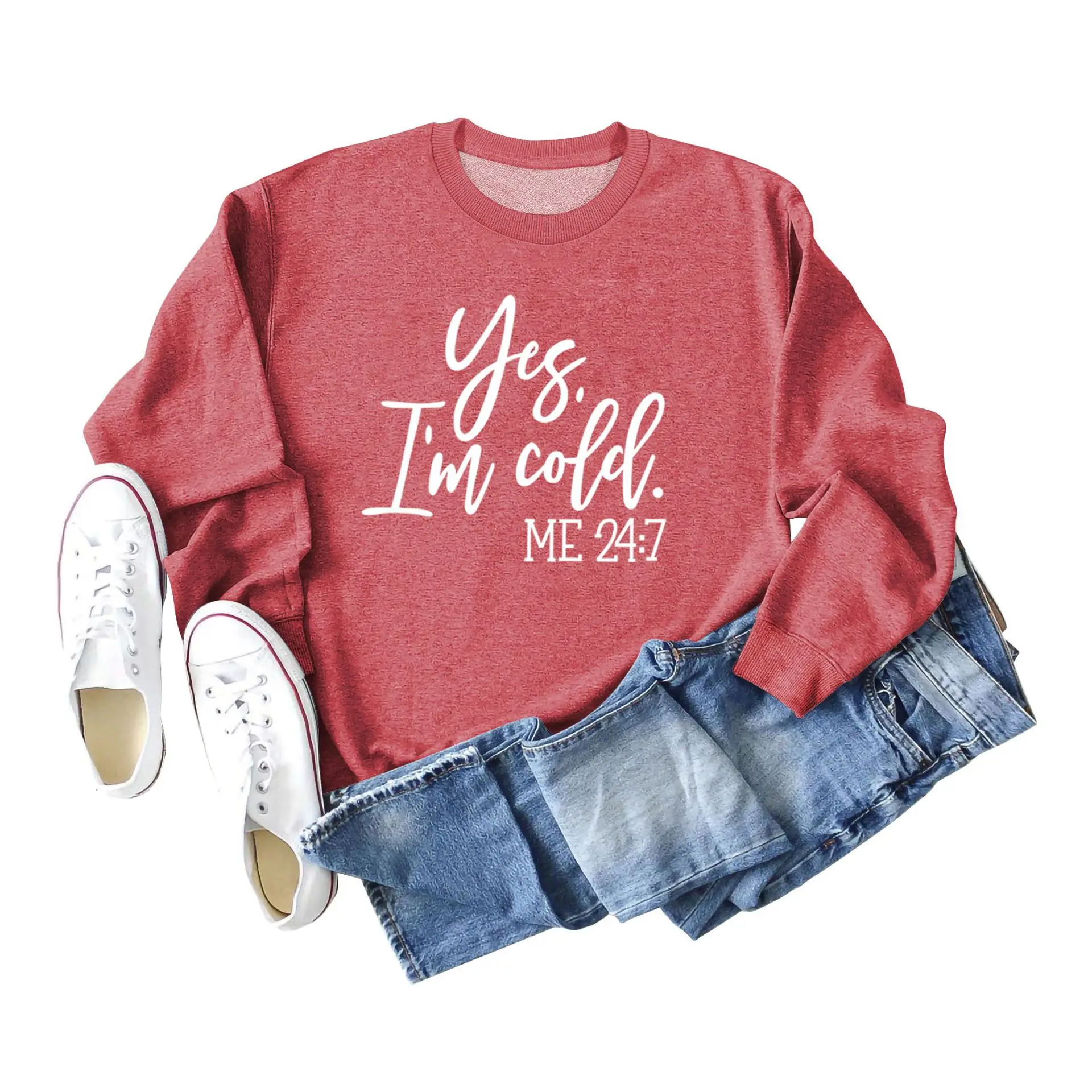 Green Printed Sweatshirt Set for Women with Denim Shorts - Image 10