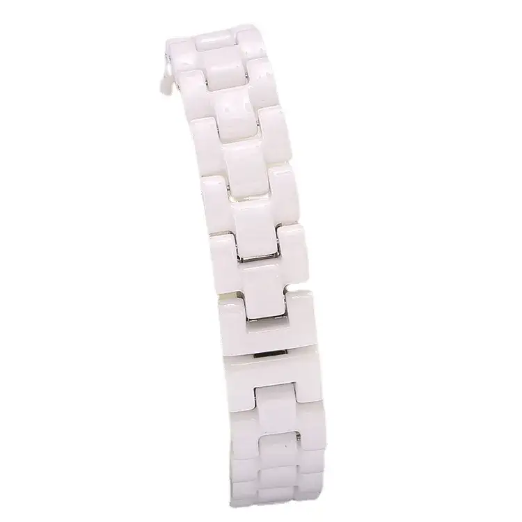 Women's Ceramic Watch with Rose Gold Mesh Strap & Roman Rhinestone Dial