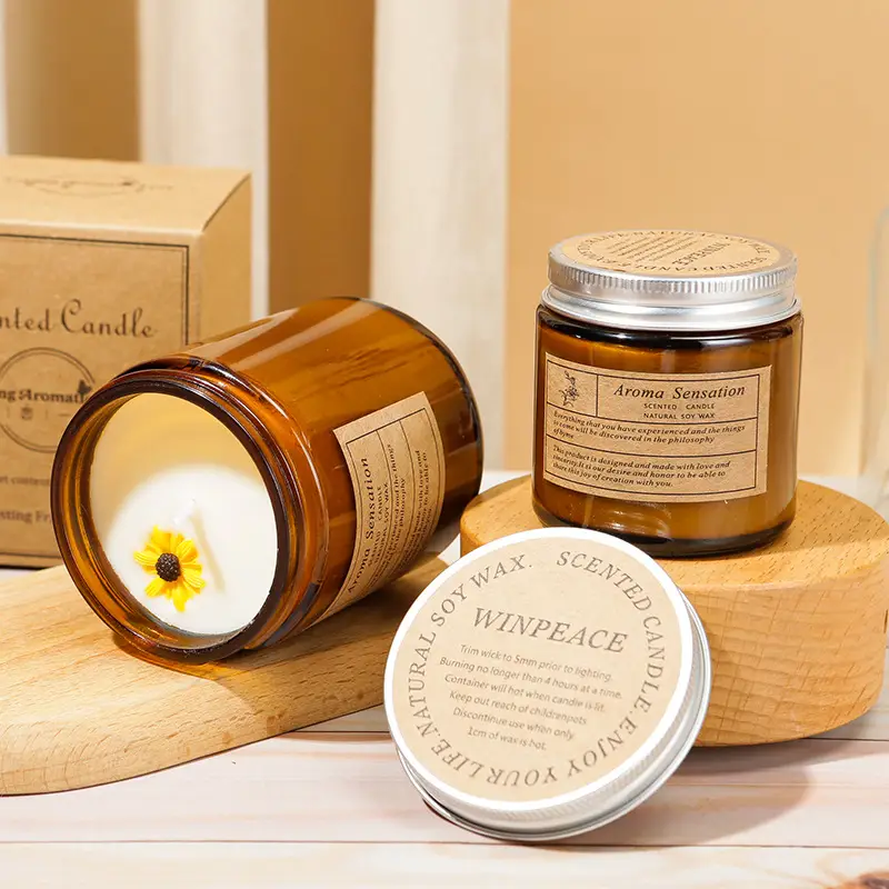Creative Handmade Soy Wax Scented Candle Smokeless Romantic Glass Wax Holiday Souvenir Fragrance Wholesale Light Fragrance