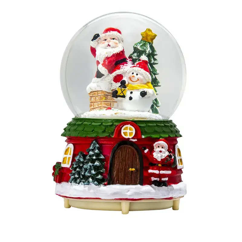 Christmas Snow Globe with Music & Automatic Ornaments - Image 9