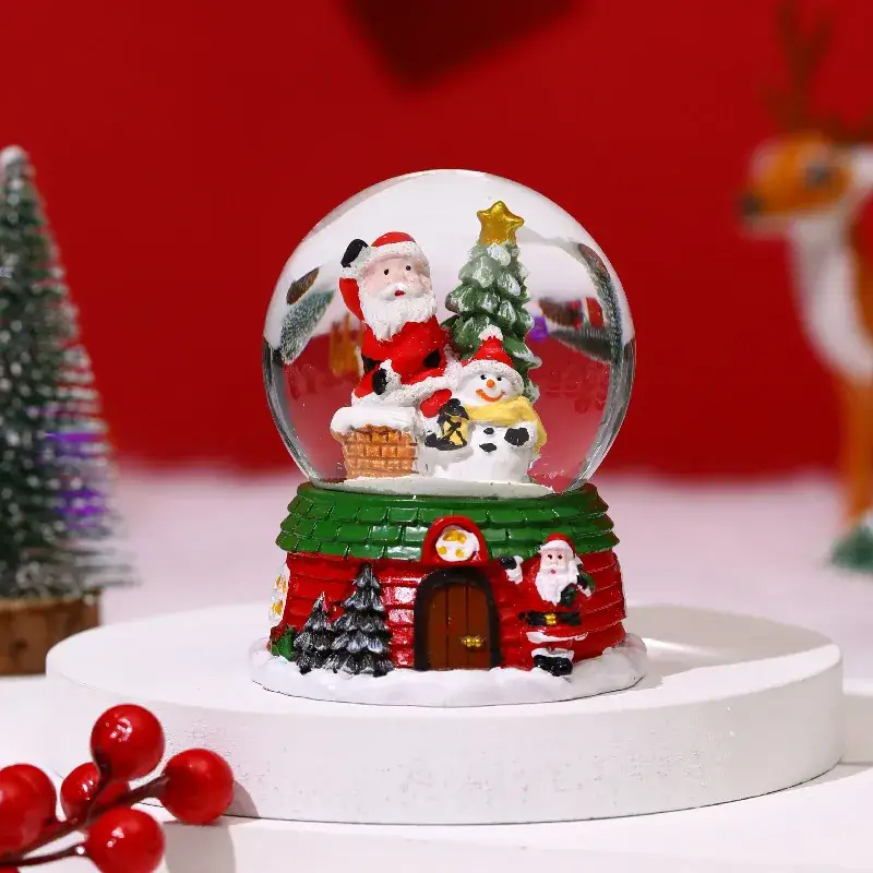 Christmas Snow Globe with Music & Automatic Ornaments - Image 3