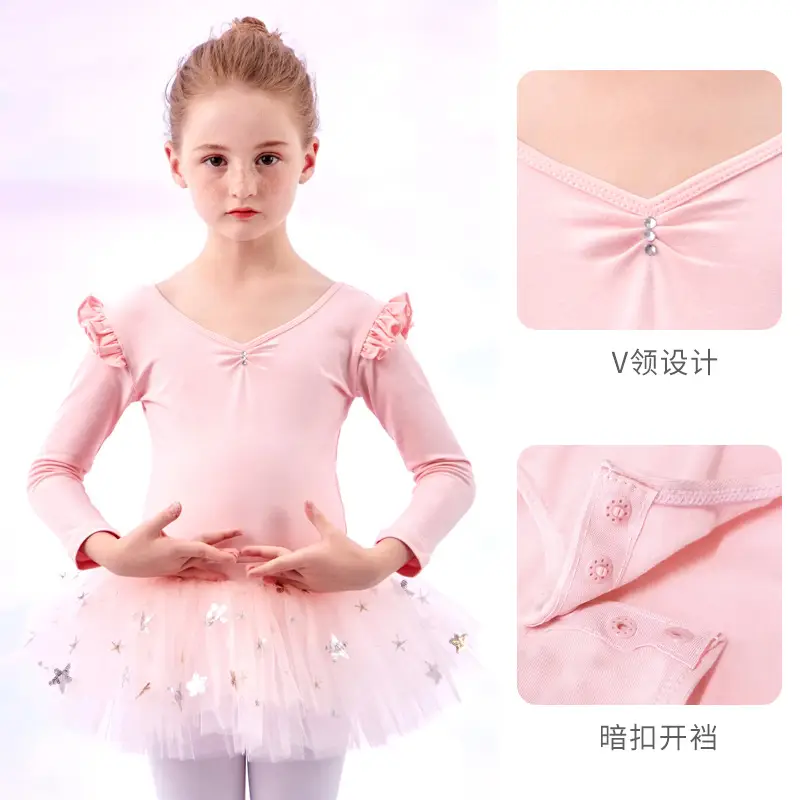 Girls Blue Butterfly Dance Dress Short Sleeve Split Set - Image 5