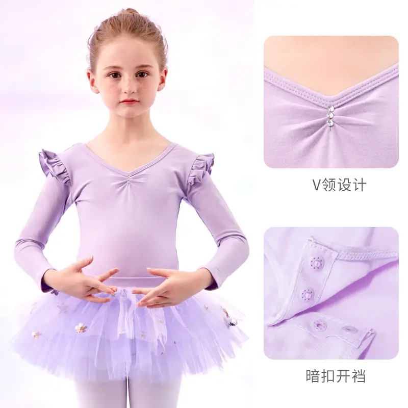 Girls Blue Butterfly Dance Dress Short Sleeve Split Set - Image 6