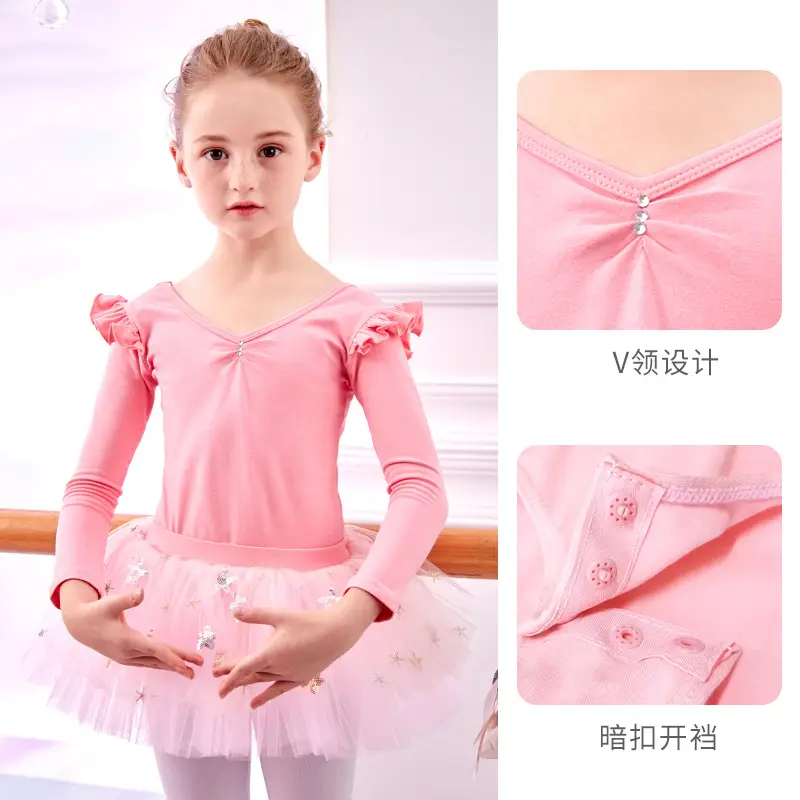 Girls Blue Butterfly Dance Dress Short Sleeve Split Set - Image 7
