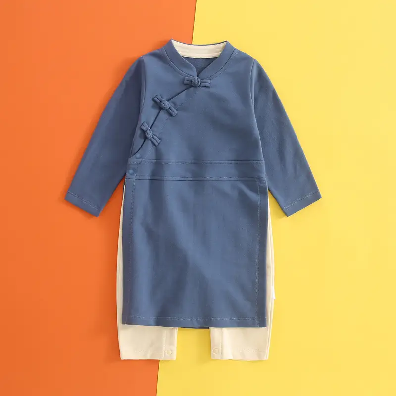 Red Han Dynasty Boys Girls Long Sleeve Suit