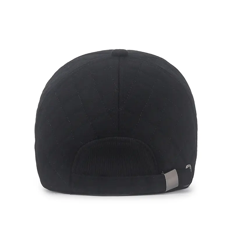 Men Winter Warm Black Cotton Cap - Image 6