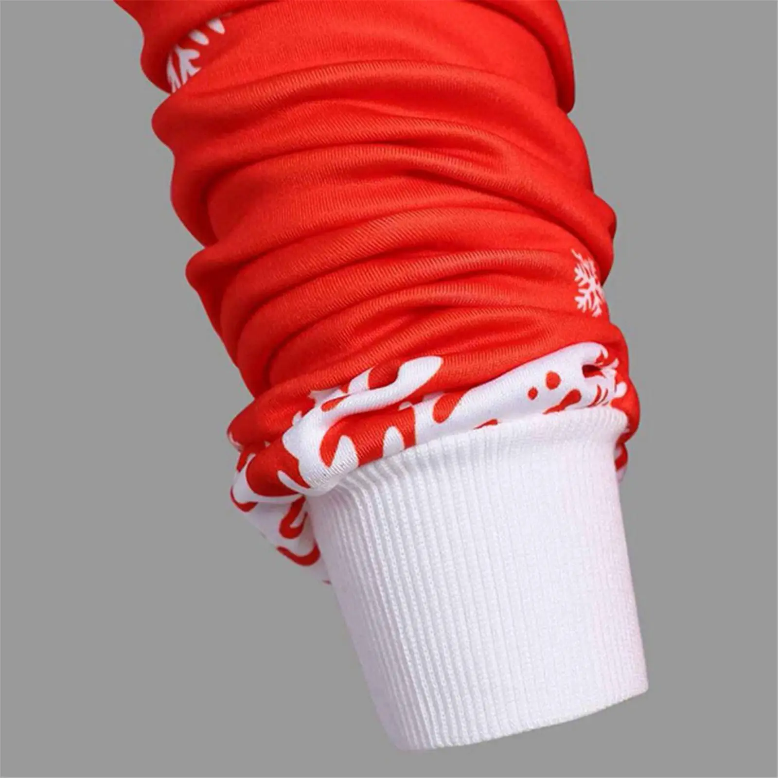 Snowflake Print Long Sleeve Hoodie Black White — feature 14
