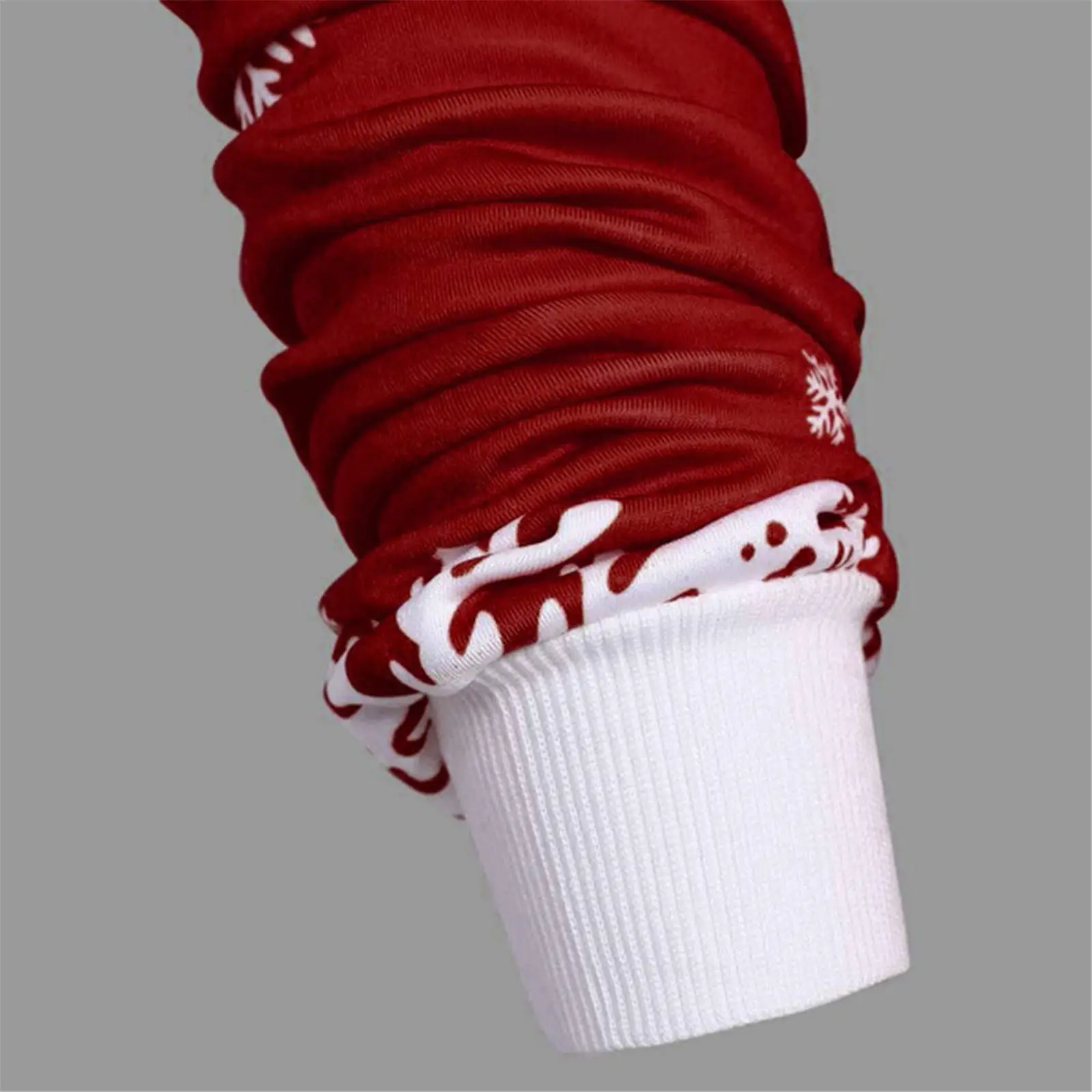 Snowflake Print Long Sleeve Hoodie Black White — feature 20