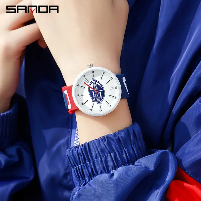Sanda Silicone Band Watch for Men Women Colorful