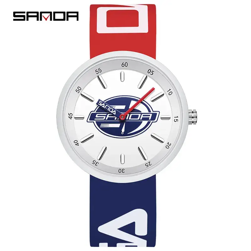 Sanda Silicone Band Watch for Men Women Colorful