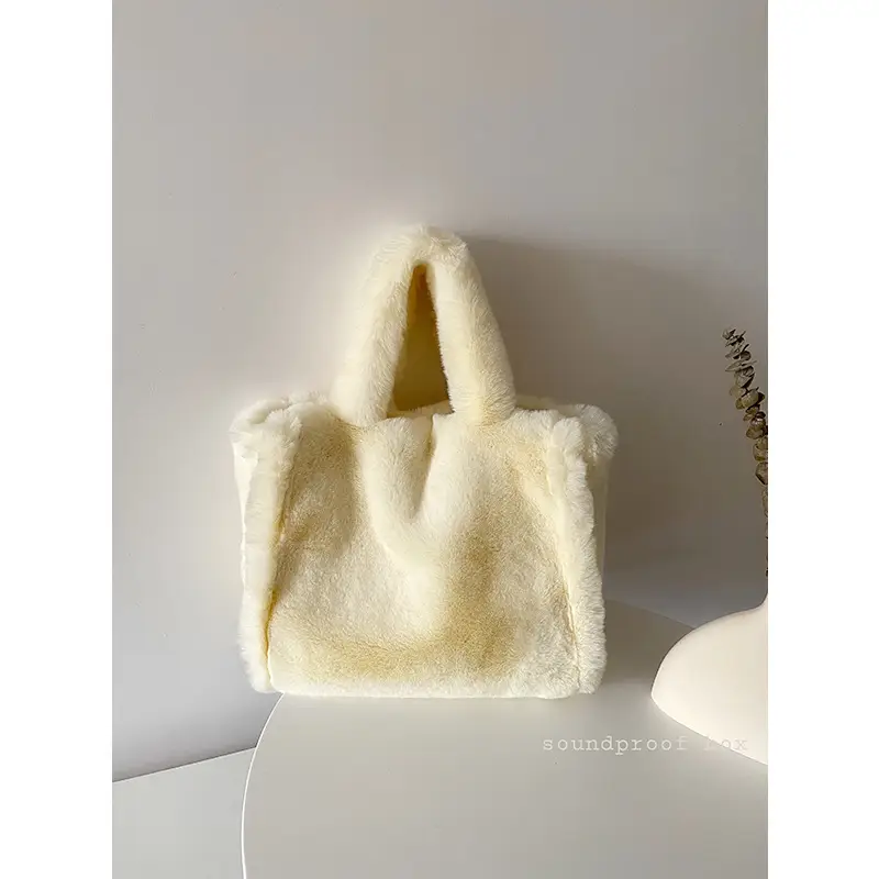 Winter Plush Shoulder Bag Large Capacity Women