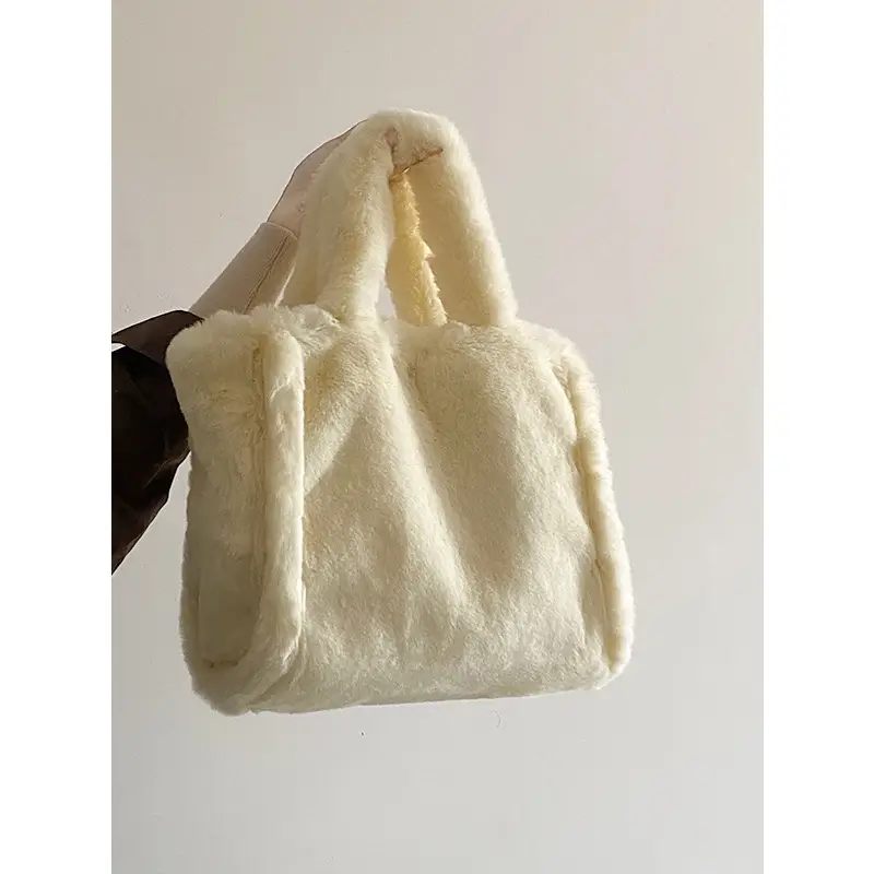 Winter Plush Shoulder Bag Large Capacity Women