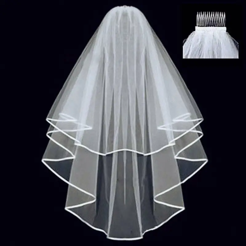 New Veil Bridal Double Edging Ribbon Modeling Yarn Wholesale - Image 2