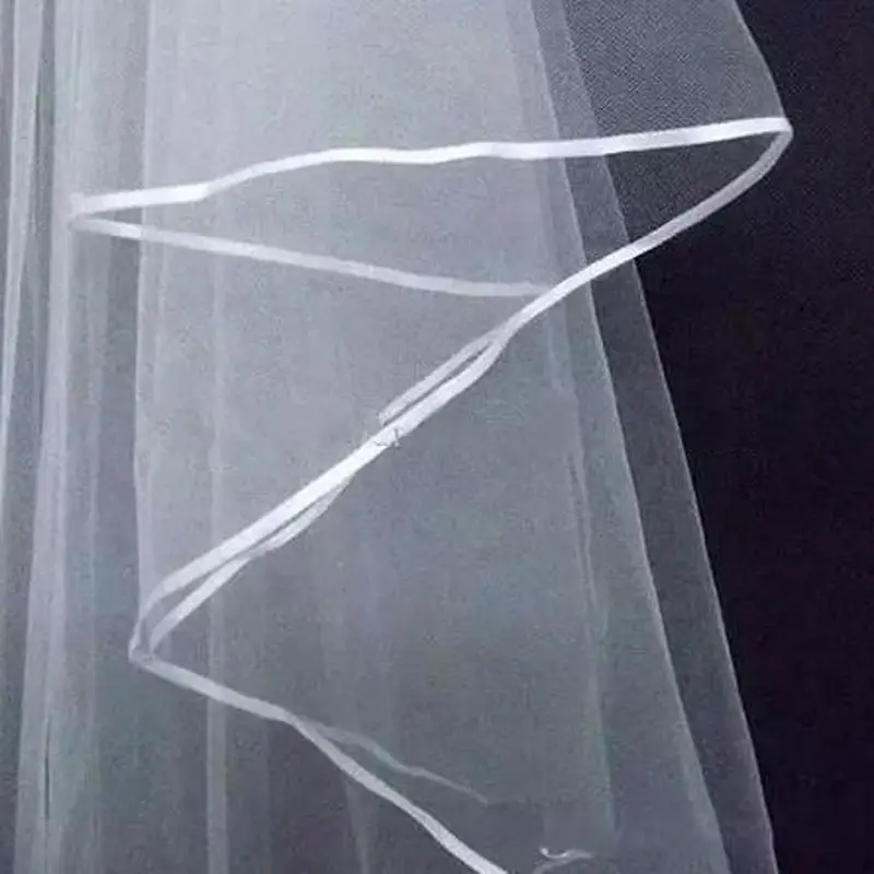 New Veil Bridal Double Edging Ribbon Modeling Yarn Wholesale - Image 3